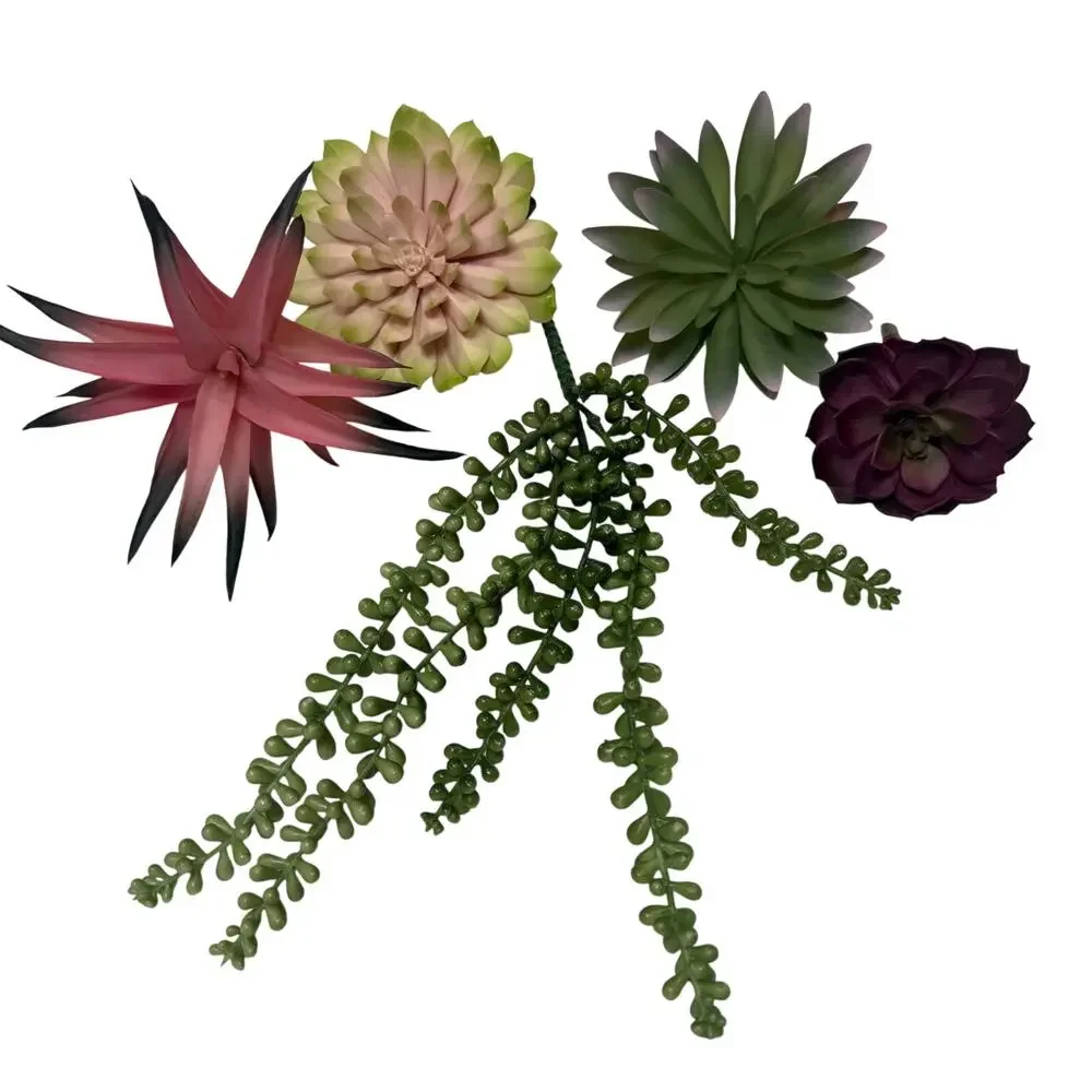 Artificial Succulent Plants Set of 5 Realistic Greenery Decor